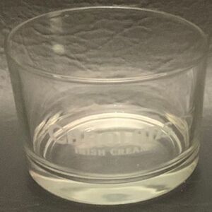 Carolans Irish Cream 6 Ounces Clear Glass White Etching  3X 2 One Glass Only